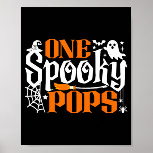 One Spooky Pops Funny Halloween Family Matching Poster