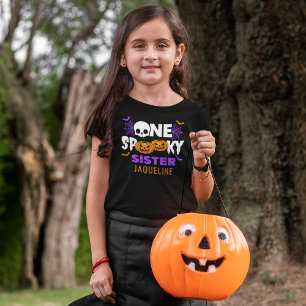 One Spooky Sister, Fun Halloween Family T-Shirt