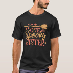 One Spooky Sister Matching Family Halloween Costum T-Shirt