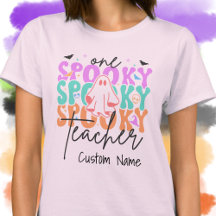 One Spooky Teacher Customisable Tshirt