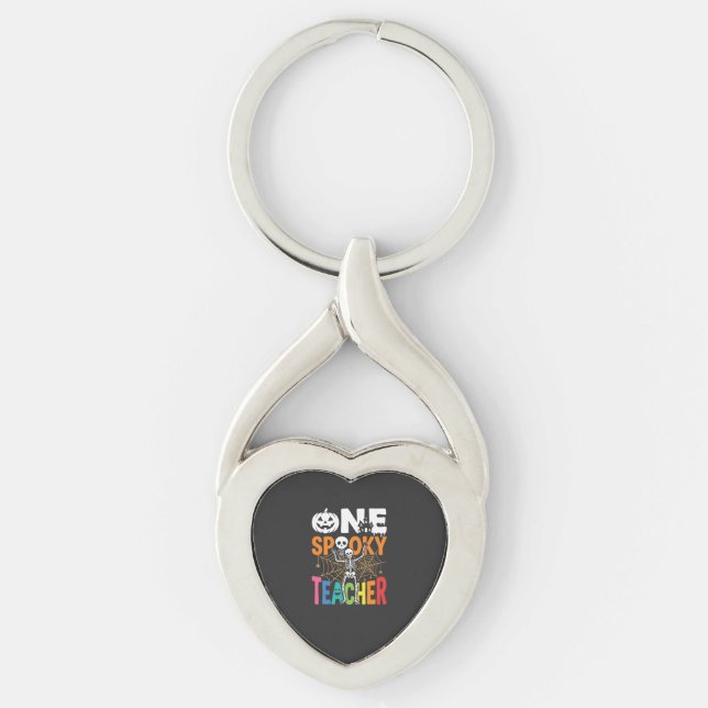One Spooky Teacher Halloween Design_1 Key Ring (Front)