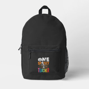 One Spooky Teacher Halloween Design_1 Printed Backpack
