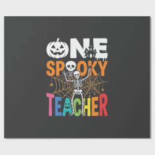 One Spooky Teacher Halloween Design_1 Wrapping Paper