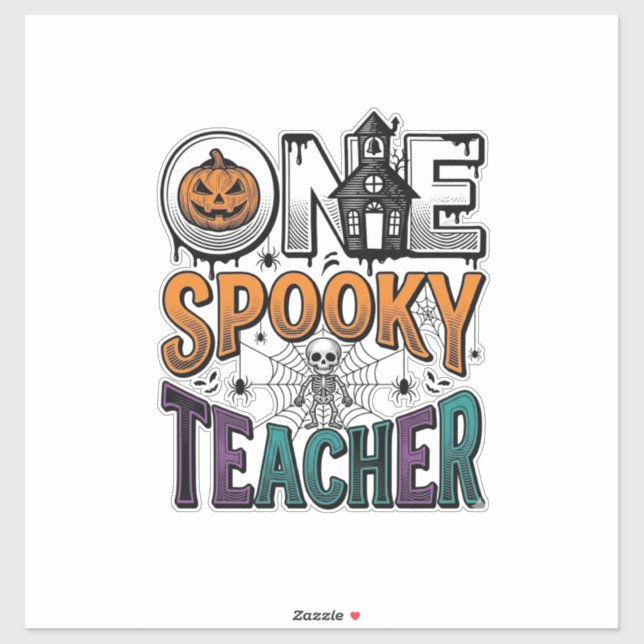 One Spooky Teacher Halloween Vector Design_1 (Sheet)