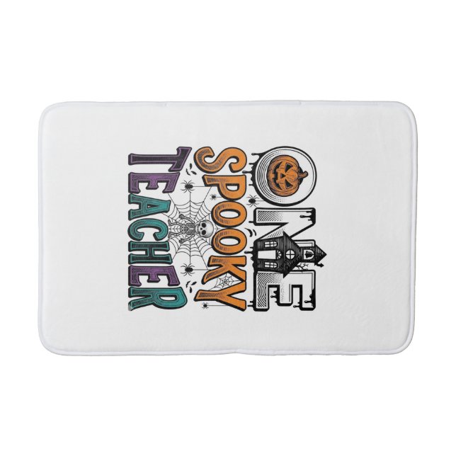 One Spooky Teacher Halloween Vector Design_1 Bath Mat (Front)