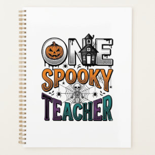One Spooky Teacher Halloween Vector Design_1 Planner