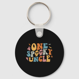 One Spooky Uncle Groovy Halloween Costume  Key Ring