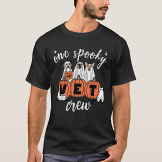 One Spooky Vet Crew Dog Ghost Veterinarian Hallowe T-Shirt