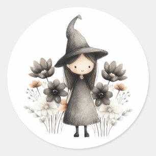 One Spooky Year Witch Halloween Birthday Sticker