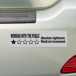 One Star Review   Bumper Sticker