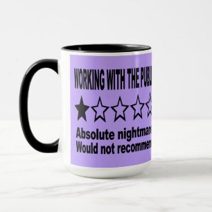 One Star Review Purple Mug