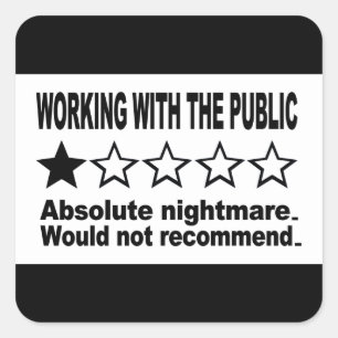 One Star Review   Square Sticker
