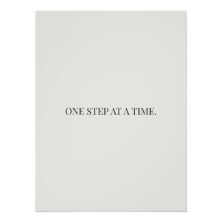 one step at a time poster, encouragement wall art, poster