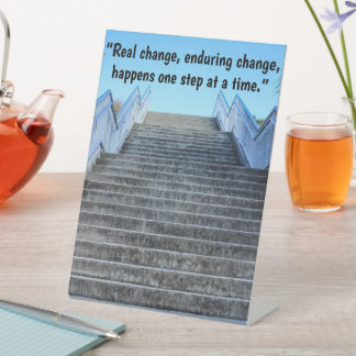 'One Step at a Time' Sign