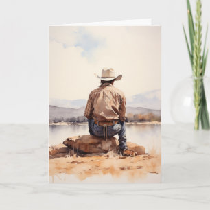 “One Step at a Time” Western Sympathy Card