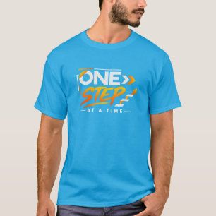 One Step Away – Motivational Inspirational Typogra T-Shirt