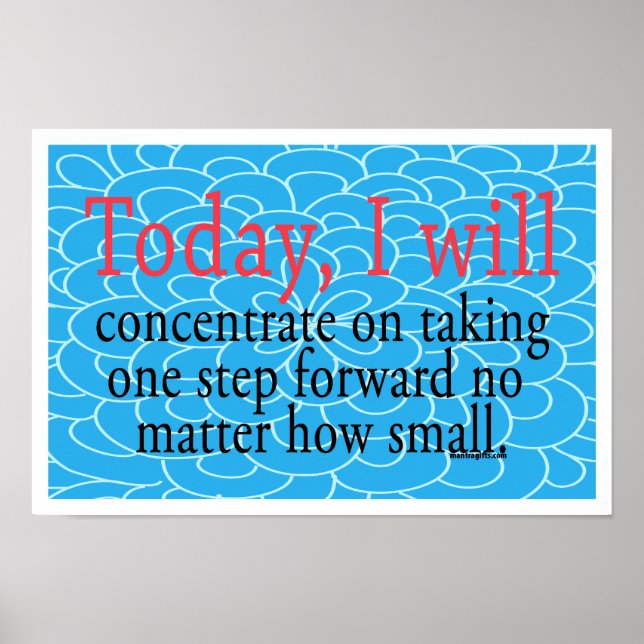 One Step Forward Motivational Poster (Front)