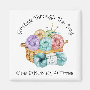 One Stitch At A Time Personalised Magnet