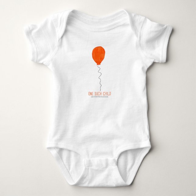 One Such Child - Red Balloon Baby Bodysuit (Front)
