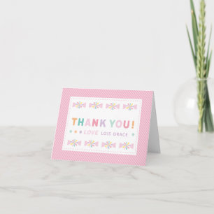 One Sweet Birthday Customizable Thank you Card