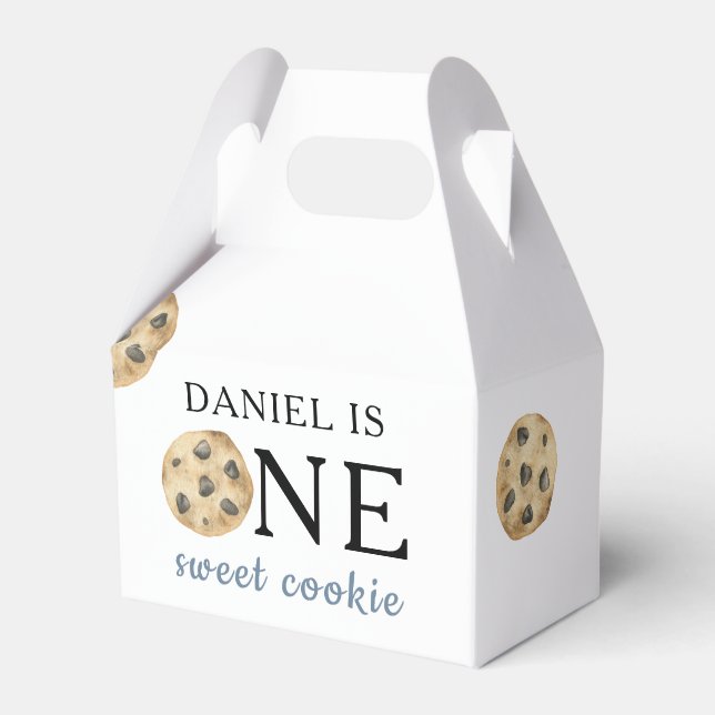 One Sweet Cookie and Milk First Birthday   Favour Box (Front Side)