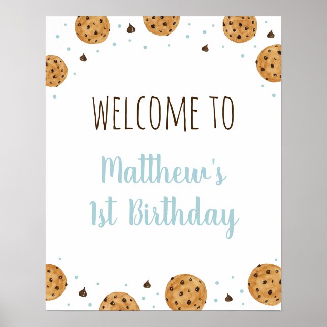 One Sweet Cookie Birthday Welcome Poster (Front)