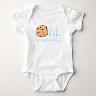 One Sweet Cookie blue first birthday Baby Bodysuit