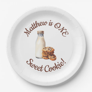 One Sweet Cookie!  First Birthday Party Paper Plate
