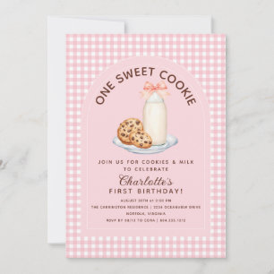 One Sweet Cookie Girl First Birthday Invitation 