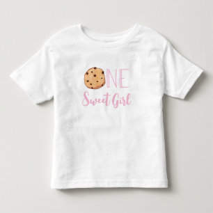 One Sweet Girl Pink Cookie Birthday Toddler T-Shirt