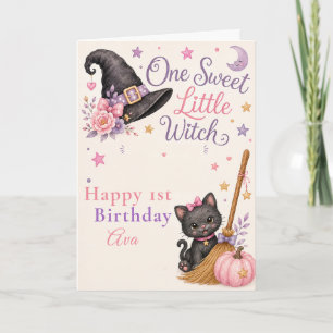One Sweet Little Witch Birthday Card