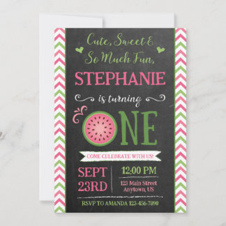 One Sweet Melon 1st Birthday Invitation