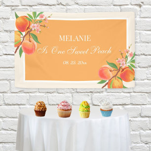 One Sweet Peach 1st Birthday Banner