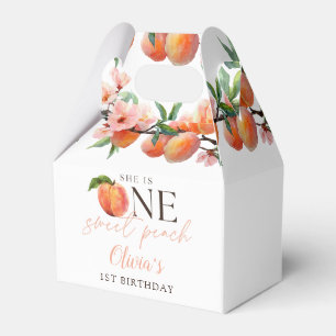 One Sweet Peach 1st Birthday  Favour Box
