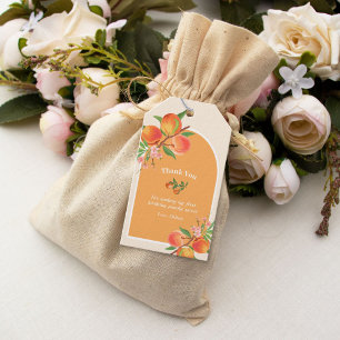One Sweet Peach 1st Birthday Gift Tag