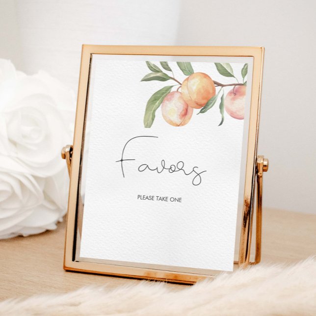 One Sweet Peach Birthday Favours Poster (Creator Uploaded)