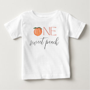 One Sweet Peach First Birthday Baby T-Shirt