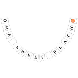 One Sweet Peach First Birthday Party Bunting