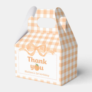 One Sweet Peach Girl 1st Birthday Favour Box