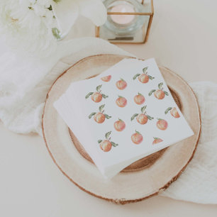 One sweet Peach Girl Birthday Party Napkin