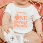 One Sweet Peach Orange First 1st Birthday Party Baby T-Shirt<br><div class="desc">This is a One Sweet Peach Orange First 1st Birthday Party Baby T-Shirt!</div>
