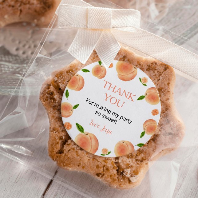 One Sweet Peach Sticker Labels Birthday (Creator Uploaded)