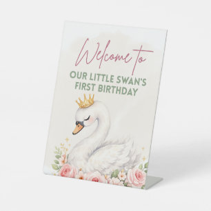 One Sweet Swan Welcome Sign