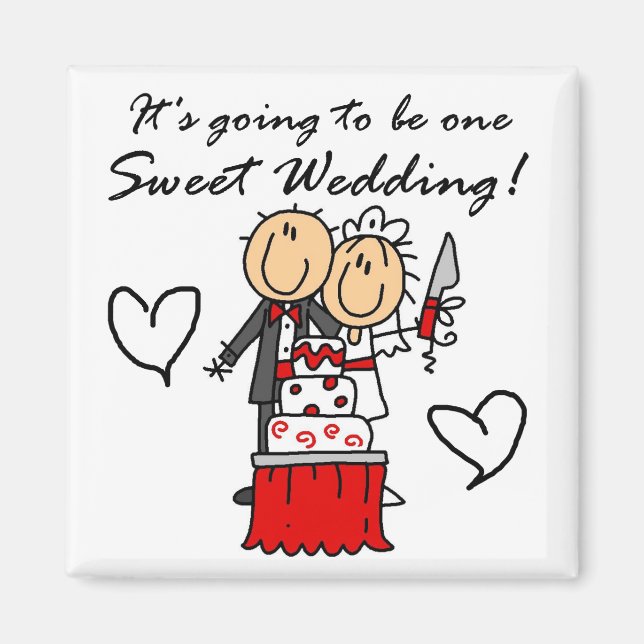 One Sweet Wedding T-shirts and Gifts Magnet (Front)