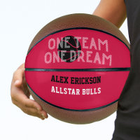 One Team One Dream Red Black White Personalised