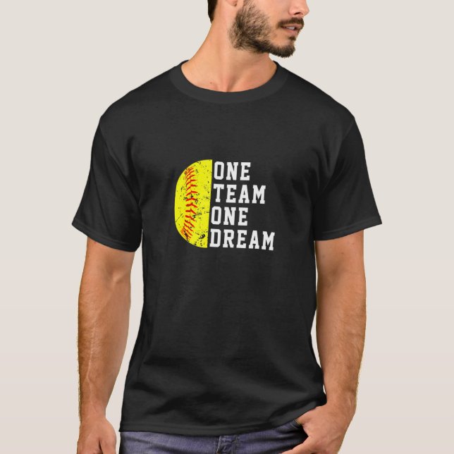 One Team One Dream Softball T-Shirt (Front)