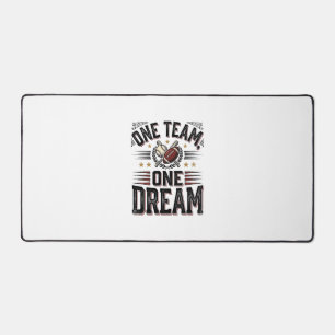 One Team One Dream Vintage Sports Team Shirt_1 Desk Mat