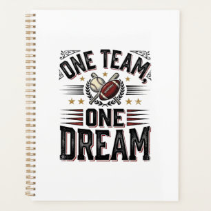 One Team One Dream Vintage Sports Team Shirt_1 Planner