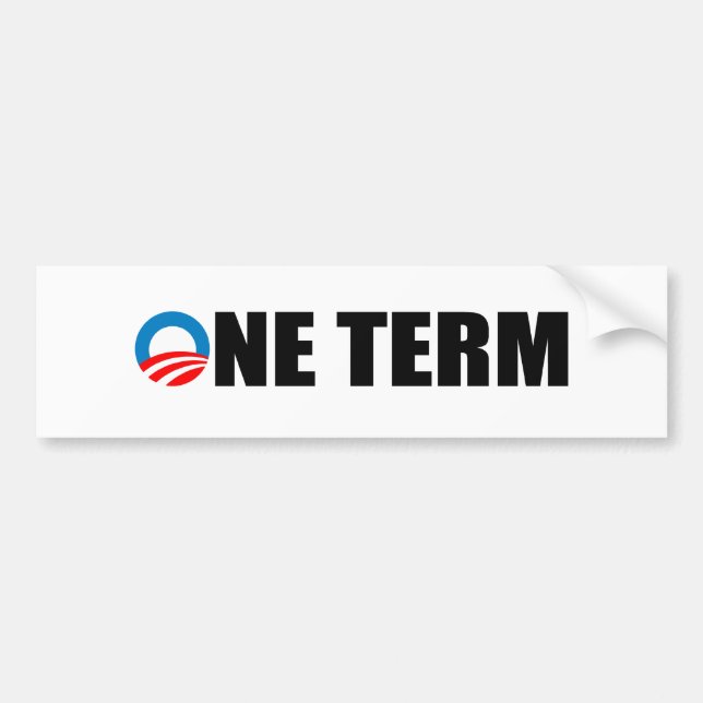 ONE TERM BUMPER STICKER (Front)