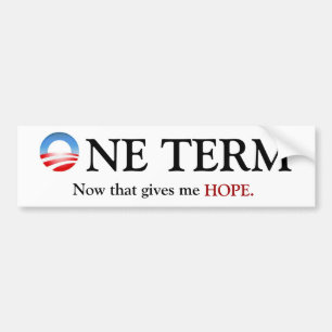 One Term Obama Bumper Sticker